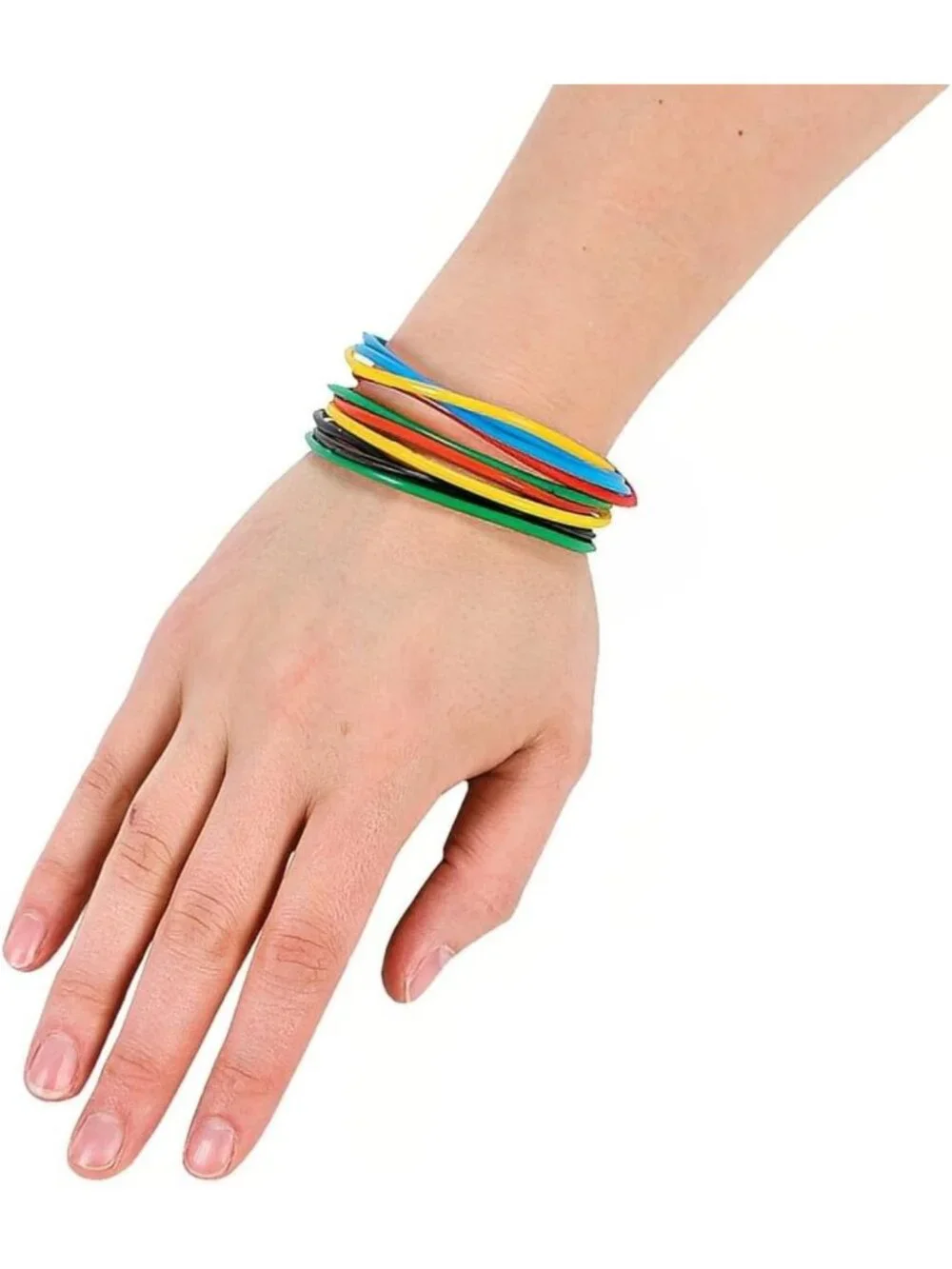 Vibrant Assorted Vinyl Jelly Bracelets - Bulk Set of 144 for Parties & Events